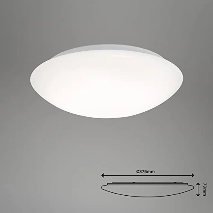 Briloner Leuchten – LED Deckenlampe mit Bewegungsmelder, Deckenleuchte mit Tageslichtsensor (optional einstellbar), 22W, 2200 Lumen, Ø38 cm, Weiß – Bild 5