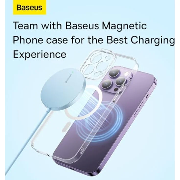 Baseus Simple Mini3 Magnetic Wireless Charger 15W Galaxy Blue (15 W), Wireless Charger, Blau – Bild 6