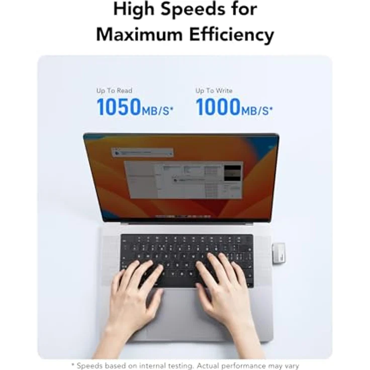 Lexar Professional Go Portable SSD 1TB, ultrakompakt, unterstützt Apple ProRes, bis zu 1050MB/s Lesen und 1000MB/s Schreiben, USB 3.2 Gen 2, IP65, für iPhone 15/16 Pro, Schwarz – Bild 5