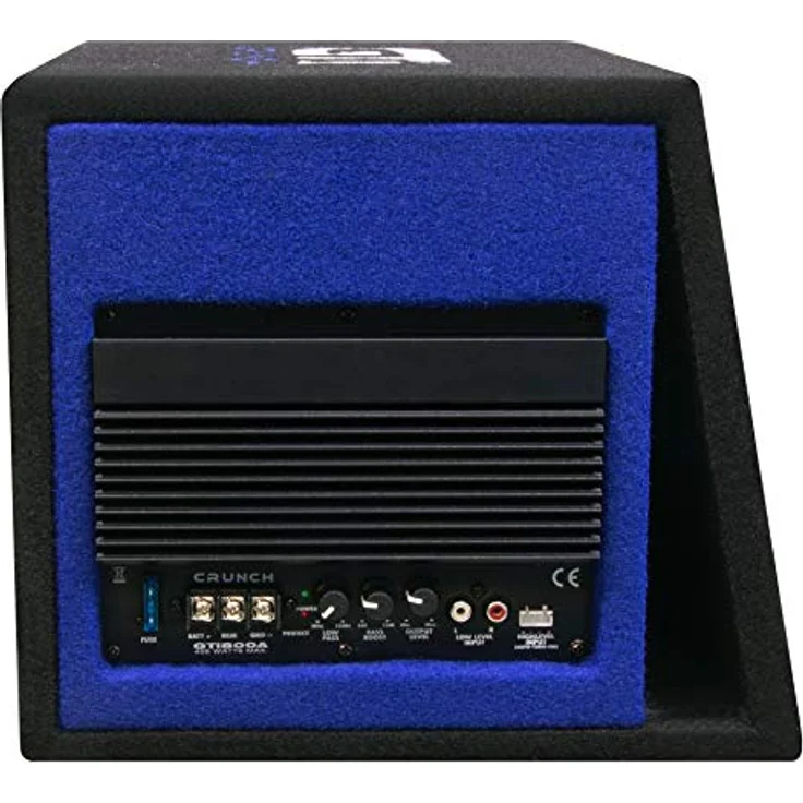 Crunch GTI 800A Aktivsubwoofer, 20 cm Bassreflex Subwoofer mit 200 W RMS, regelbarem Bass-Boost und Tiefpass – Bild 5