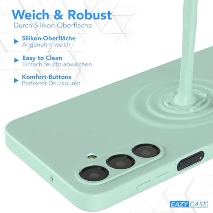 EAZY CASE Silikonhülle für Samsung Galaxy A16 5G, stoßfest und dünn mit Kameraschutz, Mint Grün – Bild 5