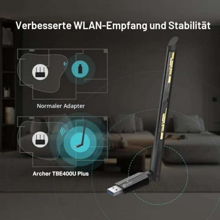 TP-Link Archer TBE400U Plus, WLAN-Adapter USB-A mit Wi-Fi 7 Tri-Band, 6452 MBit/s – Bild 8