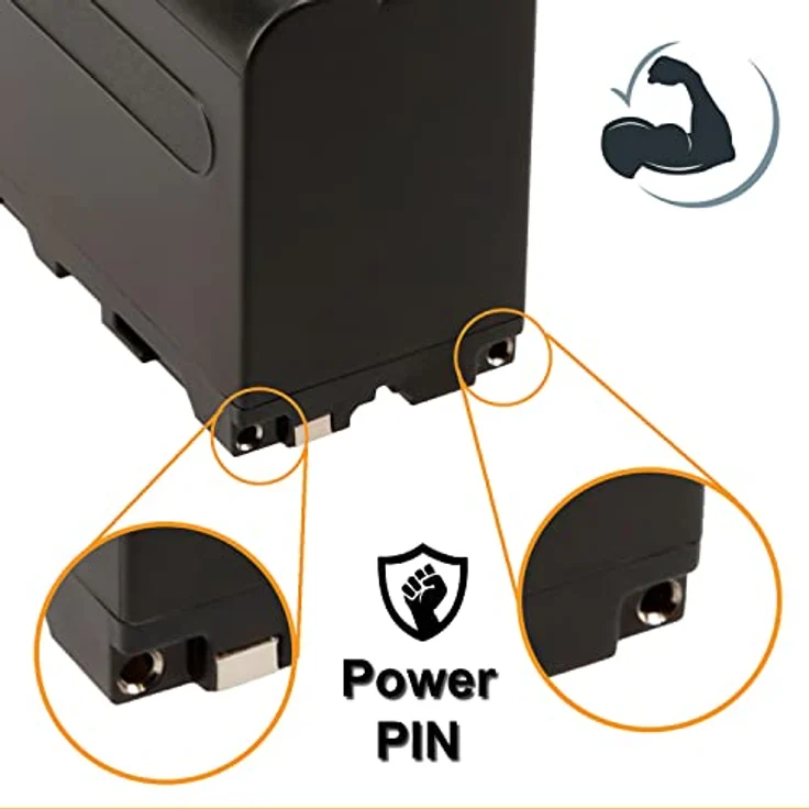 HEDBOX RP-NPF970 - Premium Li-Ionen Akku (48.8Wh / 6600mAh) Ersatz für NP-F970 – Bild 3