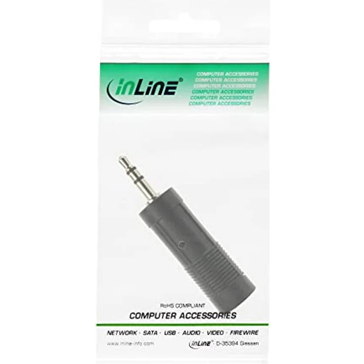 InLine 99303 Audio Adapter, 3,5mm Klinke Stecker Stereo an 6,3mm Klinke Buchse Stereo – Bild 4