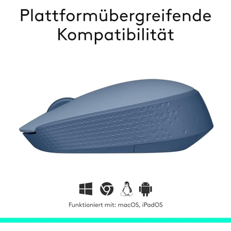 Logitech M171 Wireless Mouse blaugrau, Maus, beidhändig (910-006866) – Bild 7