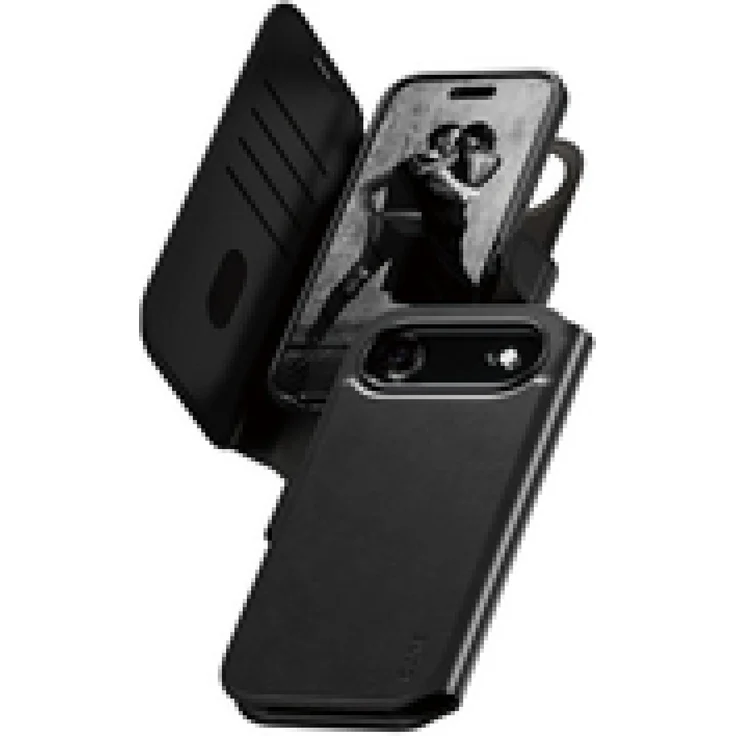 PanzerGlass Tango-Two-in-One Wallet, Smartphone Hülle aus recyceltem Material für Apple iPhone Air, schwarz, mit MagSafe-Kompatibilität und Sturzsicherheit bis 4,8 Meter