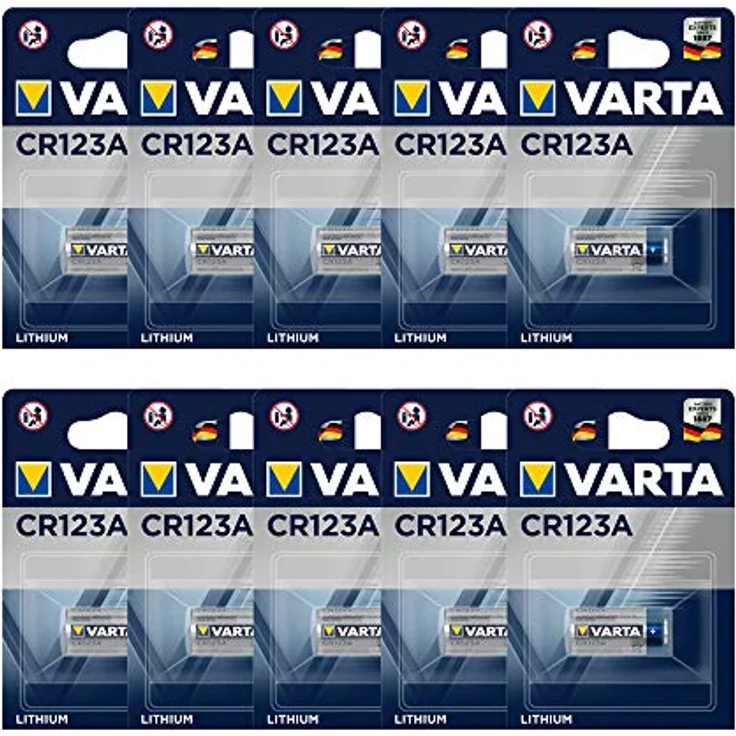 Varta CR123A Professional Batterie (10er Pack, Photo Batterie Lithium für High-Tech Kameras und Blitze oder Überwachungskameras) – Bild 2