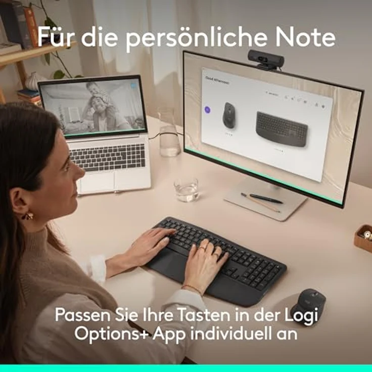 LOGITECH Signature Comfort Plus MK880, kabelloses Maus- und Tastaturset mit ergonomischer Handballenauflage, SmartWheel und bis zu 36 Monate Akkulaufzeit, Graphite – Bild 10