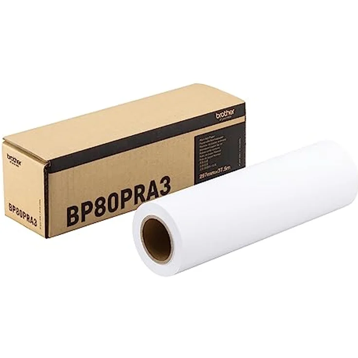 Brother BP80PRA3 Hochwertiges normales Rollenpapier, 297 mm x 37,5 m
