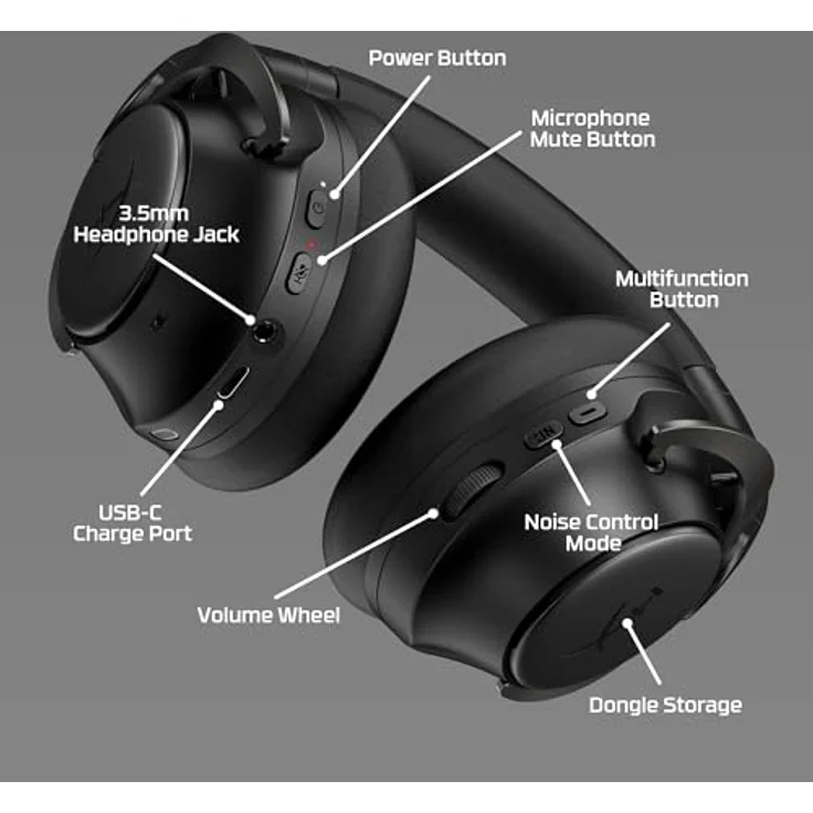 HyperX Cloud MIX 2 – Gaming-Headset (Schwarz) – Bild 8