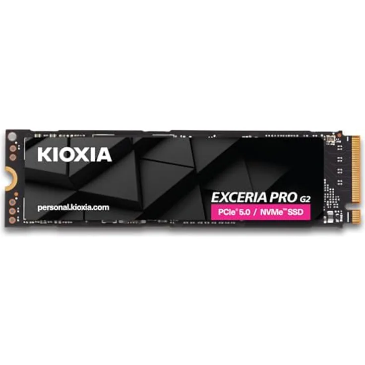KIOXIA EXCERIA PRO G2 4TB M.2 2280 NVMe SSD, PCIe 5.0 mit bis zu 14.900 MB/s Lesen und 13.700 MB/s Schreiben, internes High-Speed-Laufwerk für Gaming und Content Creation