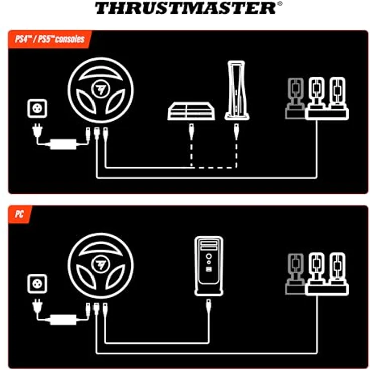 THRUSTMASTER T248R Shifter Pack, Rennlenkrad mit T3PM Pedalset und TH8S Schaltung, ergonomisches Design, Force Feedback 3,1 Nm, kompatibel mit PS5/PS4/PC – Bild 9