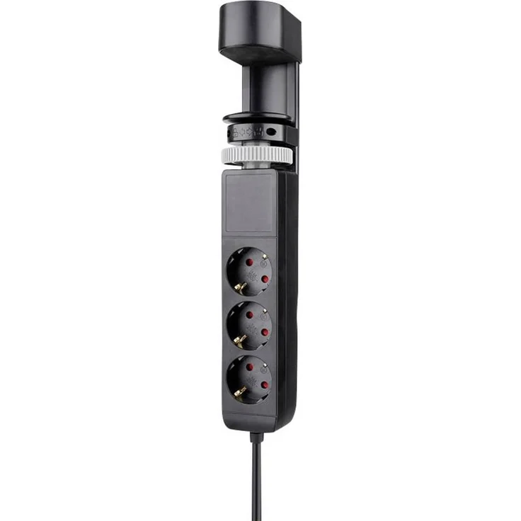Neomounts by Newstar DS22-840BL6 VOLT Einbau-Tischsteckdose, 3 Schuko-Steckdosen und USB-A/C Anschlüsse mit 20W Power Delivery, schwarz – Bild 1