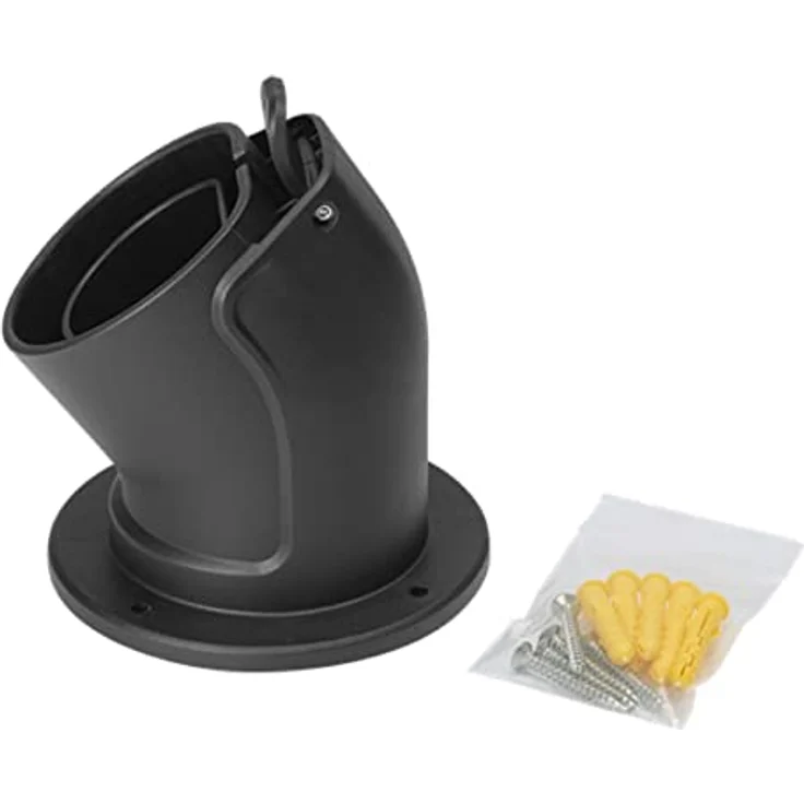 DELTACO Wandhalterung Typ 2 EV-Ladekabelstecker Fahrzeugseitig, Halter/Dock für Ladekabel Einer Wallbox, Typ 2 Kabelhalterung, Kabel Wandhalter, hochwertiger Kunststoff, Montagezubehör, schwarz – Bild 3