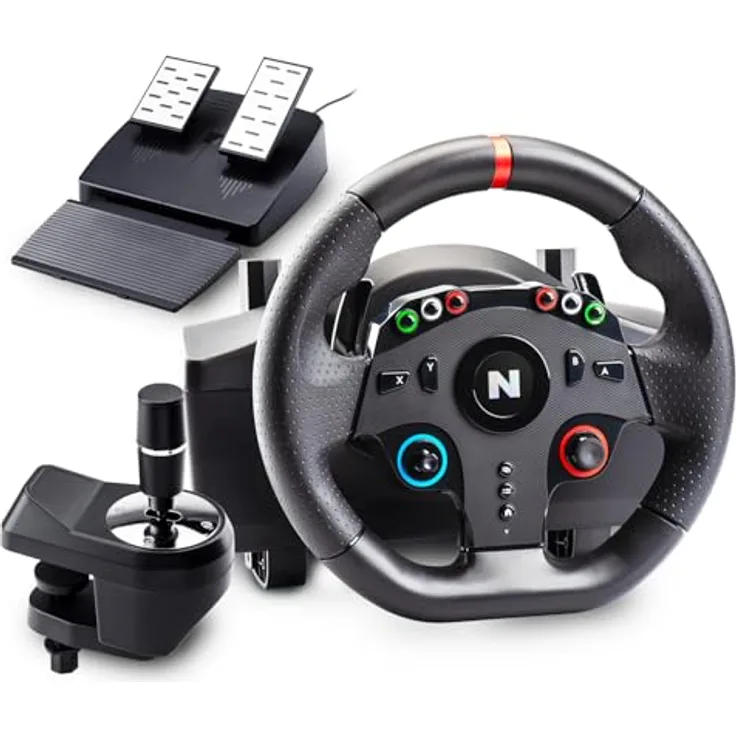 NITHO Drive Pro ONE, Rennlenkrad mit Pedalen und separatem Schalthebel, 270° Gaming-Lenkrad, kompatibel mit PC, PS4, Switch, Xbox One und Xbox Series X|S, inklusive Vibration und Zero Dead Zone