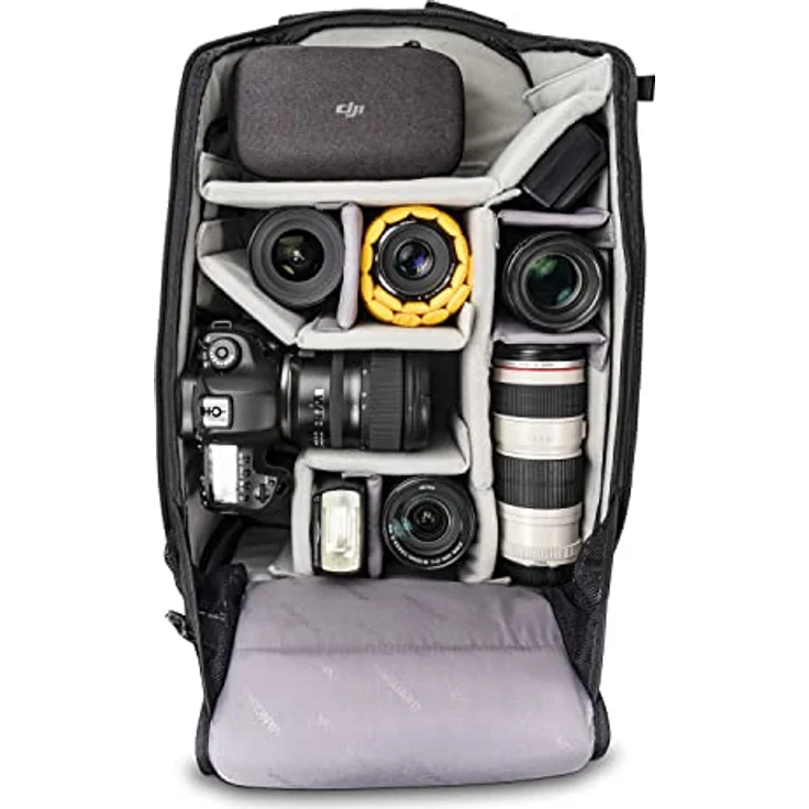 Vanguard VEO SELECT 48BF BK, Fotorucksack mit durchdachtem Innenlayout, gepolsterten Tragegurten, Schwarz – Bild 6