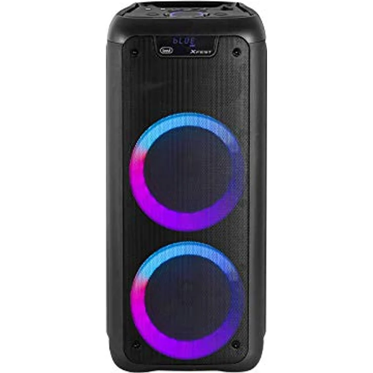 Trevi XF 600 KB, Party-Lautsprecher 80W Wireless Schwarz mit USB, MicroSD und zwei Mikrofoneingängen – Bild 4