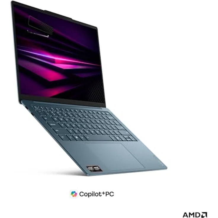 Lenovo Yoga Slim 7 Laptop | 14" 2.8K WUXGA OLED Display | AMD Ryzen 7 445 | 16GB RAM | 1TB SSD | AMD Radeon Grafik | Windows 11 | QWERTZ | Tidal Teal | 3 Monate Premium Care – Bild 3