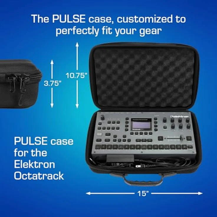 Analog PULSE Case für Elektron Octatrack, robustes DJ Case mit passgenauer Konstruktion und optimalem Geräteschutz, schwarz – Bild 5