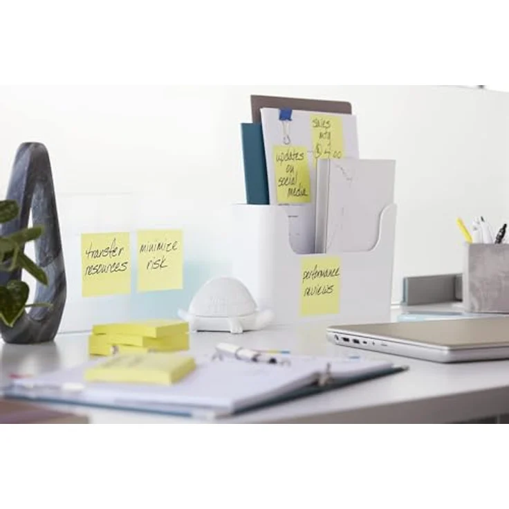 Post-it Notes Super Sticky Haftnotizblock 127x76mm, 90 Blatt, gelb, VE=16 B, rückstandsfrei und superstark – Bild 11