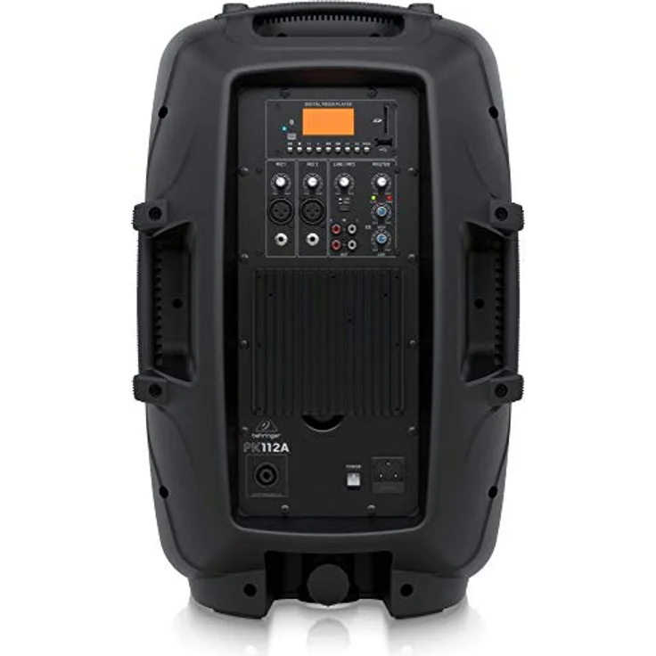 Behringer PK112A, Aktiver PA Lautsprecher mit 600-Watt Leistung, 12" Treiber, Bluetooth, Mediaplayer und Mixer, Schwarz – Bild 3
