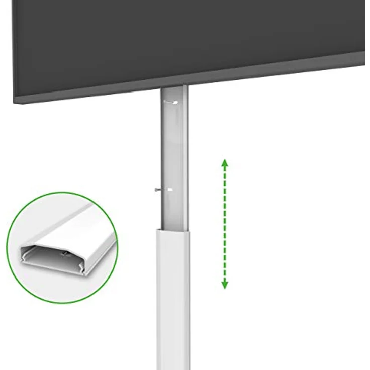 conecto Kabelkanal mit 3M Klebeband selbstklebend selbsthaftend zum Kleben oder Schrauben aus hochwertigem PVC (Länge 100cm, Breite 6cm, Höhe 2cm) weiß – Bild 6