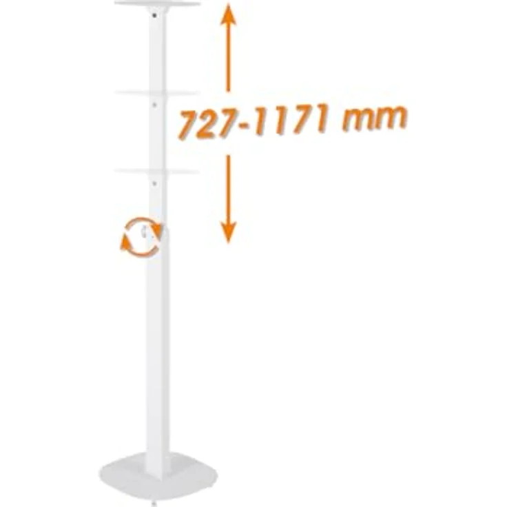 my wall höhenverstellbare Lautsprecherständer 2er-Set – HS23WL, universelle Ständer für JBL, SONOS, Bose oder Teufel, entkoppelt für optimalen Klang, schwarz – Bild 3