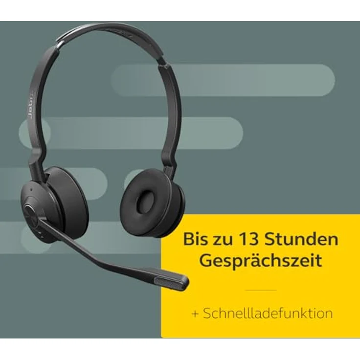 Jabra Engage 75 SE, DECT schnurloses USB-C auf USB-A Dual Headset, bis zu 150 Meter Reichweite, Geräuschunterdrückung, 13 Stunden Akku, UC-zertifiziert – Bild 5