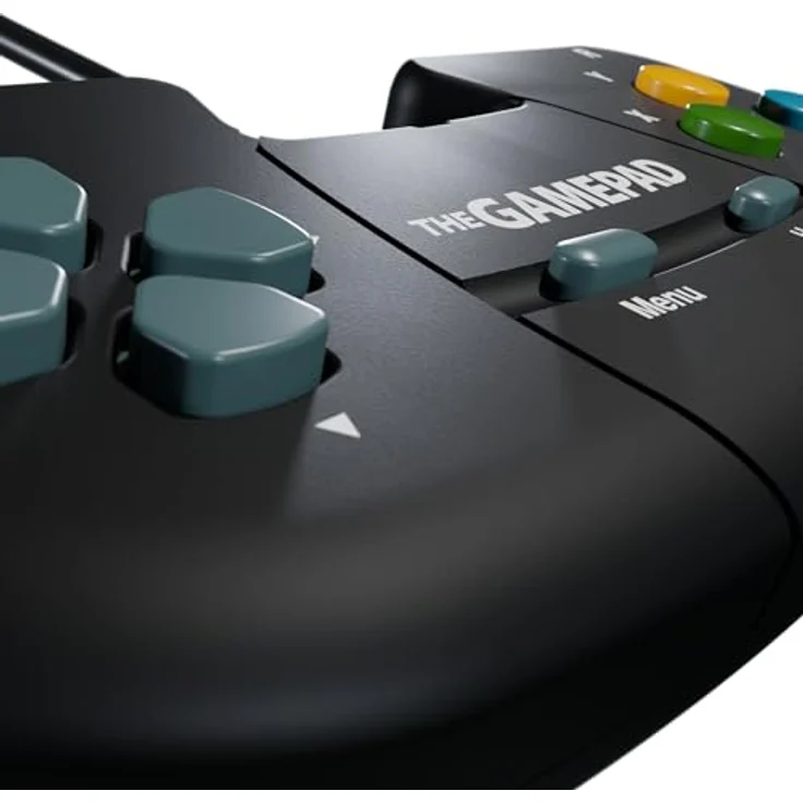 PLAION Retro Games THEGAMEPAD, Ergonomisches schwarzes USB Gamepad mit 8 Tasten für PC, THEC64 Mini & A500 Mini – Bild 7