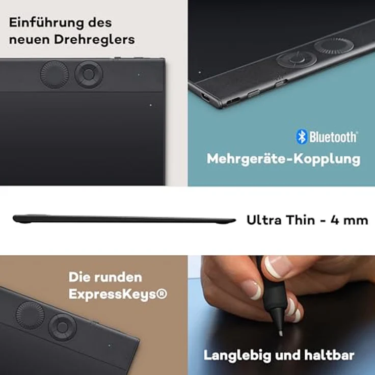 Wacom Intuos Pro Medium, Grafiktablett mit kabellosem Stift, 8192 Druckniveaus, Schwarz – Bild 5