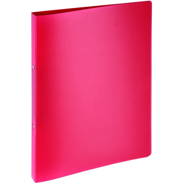 PAGNA Ringbuch Lucy Colours, Präsentationsordner mit 2-Ring-Mechanik, PP Material, A4 Format, transluzent rot