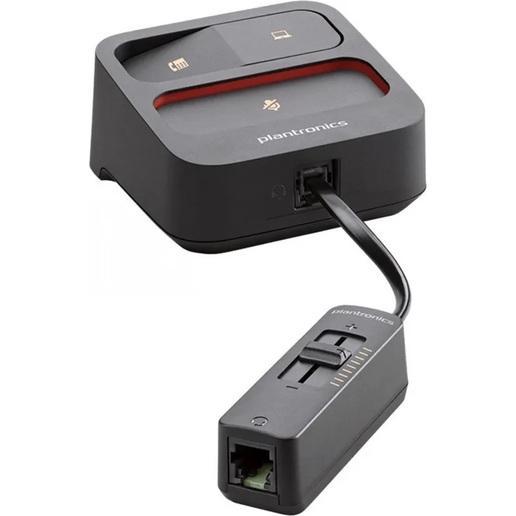 Poly MDA105 QD USB-A ANALOG, Headset Zubehör für Anrufmanagement mit Lautstärkeregler für Softphones und Tischtelefone