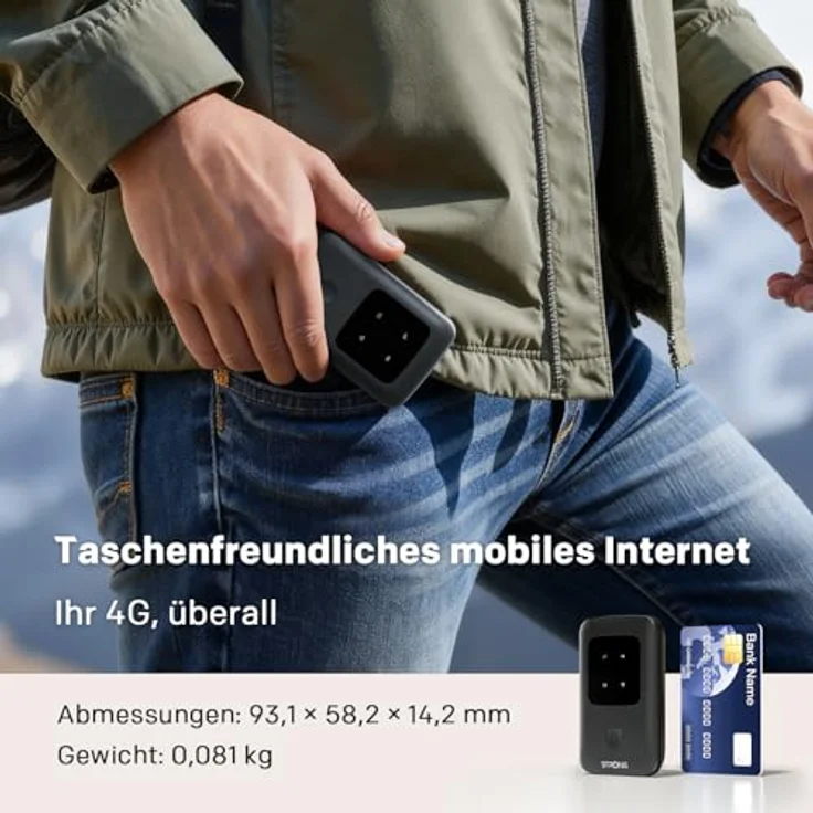 Strong 4GMIFI150C Mobiler Router, 4G Hotspot bis 150 Mbit/s für Smartphone, Tablet und Laptop – Bild 5