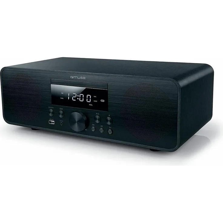 Muse M-880 FBC, Bluetooth Microsystem mit CD, FM, USB, 80 W in Holzdesign, NFC und Weckerfunktion