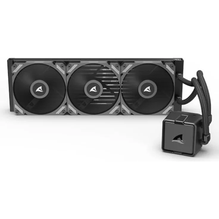 Sharkoon S40 AIO Black, Wasserkühlung mit 360-mm-Radiator, 3x 120-mm-PWM-Lüftern, kompatibel mit LGA 1700/1851 und AM4/AM5 – Bild 4