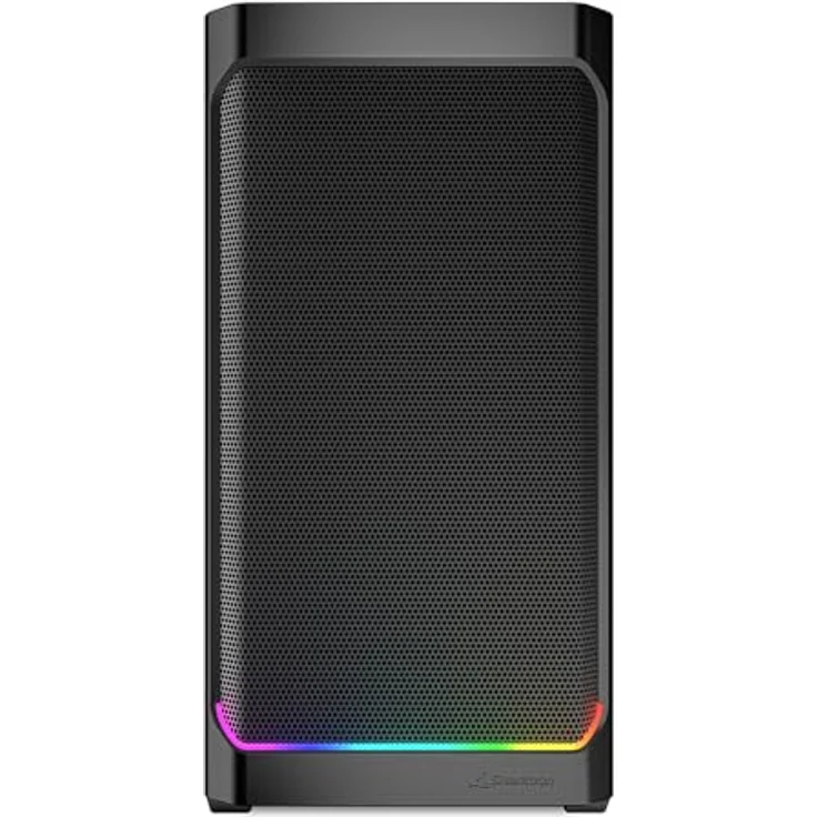 Sharkoon MK4W RGB Strip Black, mATX PC-Gehäuse mit vollem RGB-Beleuchtungssystem – Bild 2