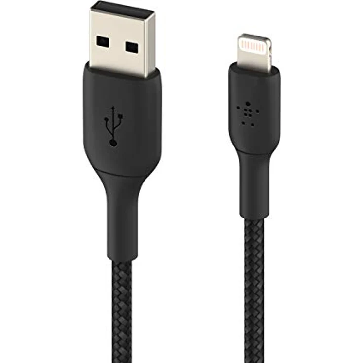 Belkin Lightning Lade/Sync Kabel ummantelt, 2 m, schwarz – Bild 2