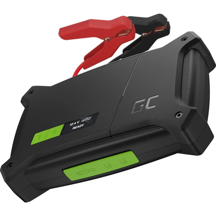 GreenCell GC PowerBoost Powerbank (16000 mAh, 80 W, 59.20 Wh) mit Schnellstartsystem, Schwarz