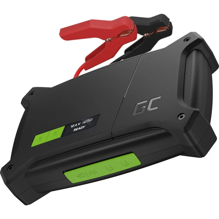 GreenCell GC PowerBoost Powerbank (16000 mAh, 80 W, 59.20 Wh) mit Schnellstartsystem, Schwarz – Bild 1