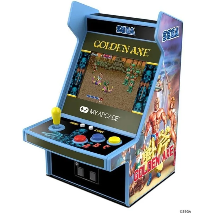 My Arcade Micro Player Pro Golden Axe, tragbare Retro-Arcade-Konsole mit 7 cm hochauflösendem Bildschirm und integrierten Lautsprechern