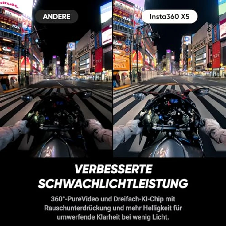 Insta360 X5, wasserdichte 8K 360°-Action-Cam mit Dreifach-KI-Chip, unsichtbarem Selfie-Stick-Effekt, FlowState-Stabilisierung und 3h Akku – Bild 3