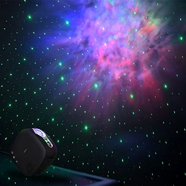 mikamax - mm - Twilight Projector - Dämmerungs Projektor - Bluetooth eingebauter Lautsprecher - Sternenhimmel Projektor - Abmessung: 15 x 7,5 x 15 cm – Bild 2