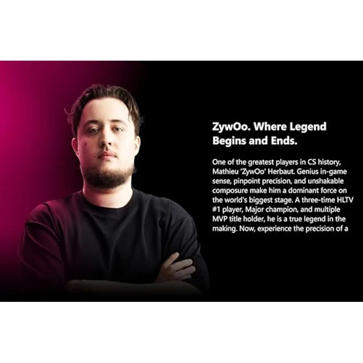 Pulsar Gaming Gears ZYWOO The Chosen Signature Edition, kabellose Gaming-Maus mit 32.000 DPI, empfohlen für Handflächengriff, Ultraleicht 59 g, 8K-Dongle, Schwarz – Bild 5