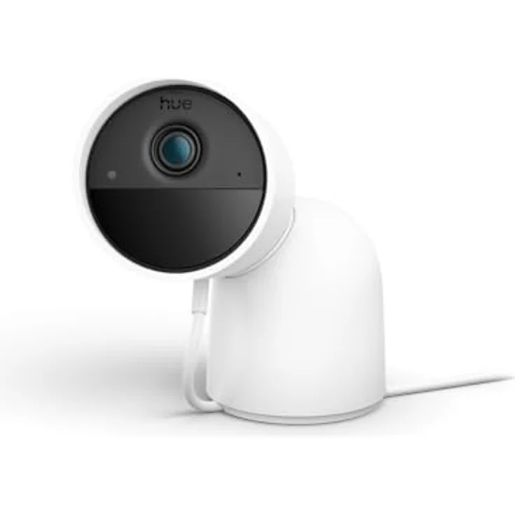 Philips Hue Secure Kamera 2K Desktop, Netzwerkkamera mit intelligenter Bewegungserkennung, Weiss – Bild 1