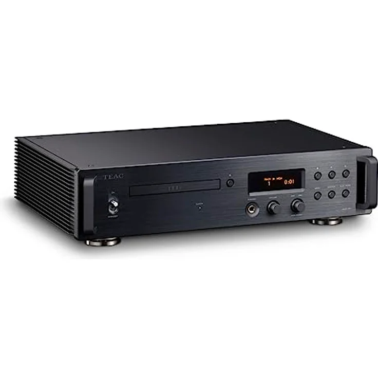 TEAC Reference VRDS-701 High End CD-Player mit innovativem VRDS CD-Laufwerksmechanismus, MQA-Unterstützung, USB-DAC und Kopfhörerverstärker, Schwarz – Bild 2
