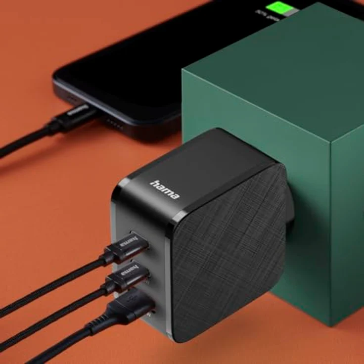 Hama Schnellladegerät, 65 W mit 2x USB-C PD und 1x USB-A QC, Schwarz – Bild 6