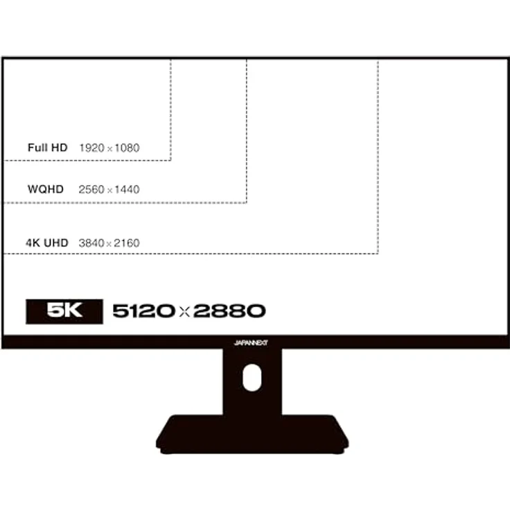 JapanNext JN-IPS275K-HSPC9, 27" IPS 5K Monitor mit HDR, USB-C-Laden (90W), Höhen- & Neigungsverstellbar, integrierte Lautsprecher, 100% sRGB, G-Sync/FreeSync, 2 Jahre Garantie – Bild 5