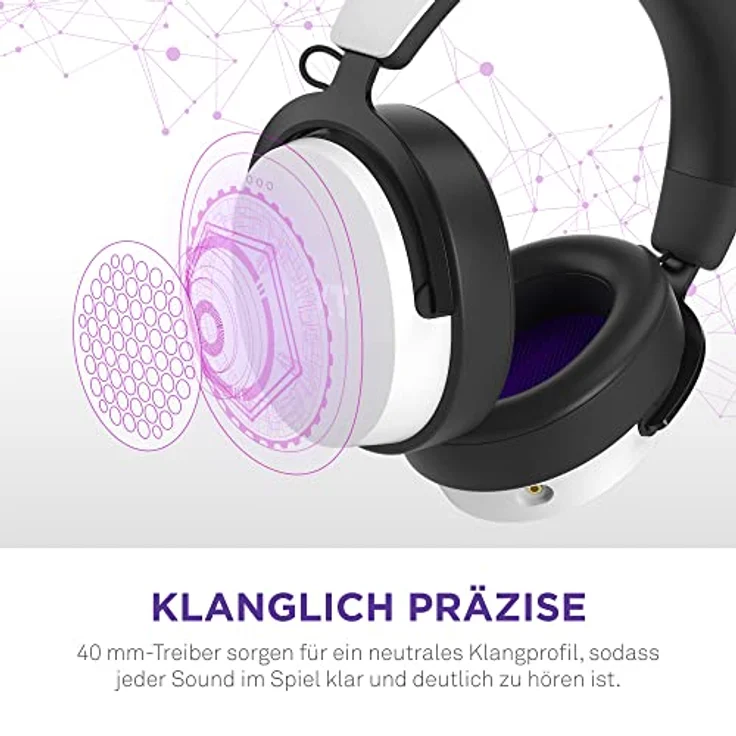 NZXT Kabelgebundenes PC-Gaming Relay-Headset – AP-WCB40-W2 - Hi-Res-Audio-zertifiziert – DTS Headphone:X Surround-Sound – Leichtes und komfortables Design – Abnehmbares Mikrofon – Weiß – Bild 3