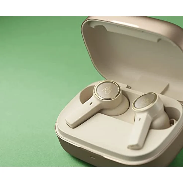 Bang & Olufsen Beoplay EX - Kabelloser Bluetooth Noise Cancelling In-Ear Kopfhörer, 6 Mikrofone, 28 Stdn Akkulaufzeit, Wasserdichte Kopfhörer für Arbeit, Sport, Freizeit + USB-C, Ladebox - Gold Tone – Bild 5