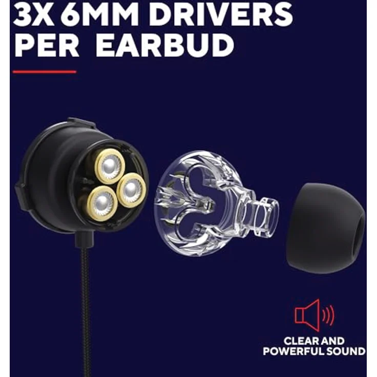 Trust GXT 406 Pine, In Ear Kopfhörer mit Kabel, 3.5mm Gaming Ohrhörer mit Mikrofon und Inline Steuerung, multiplattformkompatibel für Nintendo Switch, PS5, PS4, Xbox, Tablet PC, Schwarz, mit Hartschalenetui – Bild 3